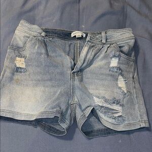 Distressed Denim Shorts